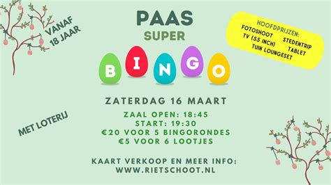 Paas Super Bingo (UITVERKOCHT!) - De Rietschoot