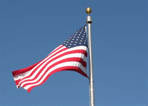Flag Waving in Blue Sky | American Flag waving in the breeze… | Flickr