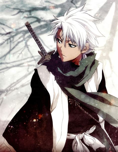 HD wallpaper: anime, kimono, Bleach, Hitsugaya Toshiro, katana, trees ...