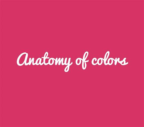 Anatomy of colors