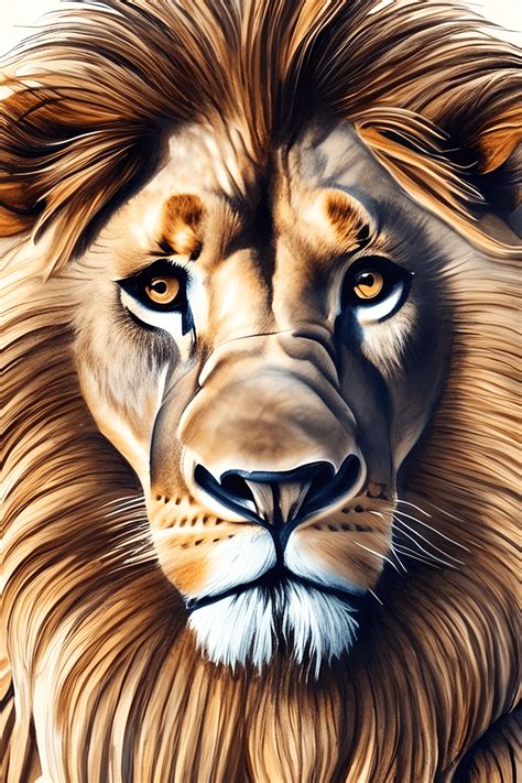 Watercolor Painting of a Lion · Creative Fabrica