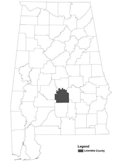 Map of Alabama, highlighting Lowndes County. | Download Scientific Diagram