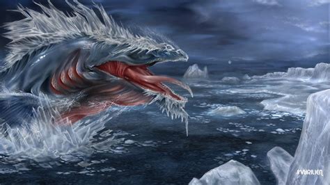 15 Spectacular Mythological Beasts Illustrations | Leviathan, Sea monsters, Mythical creatures