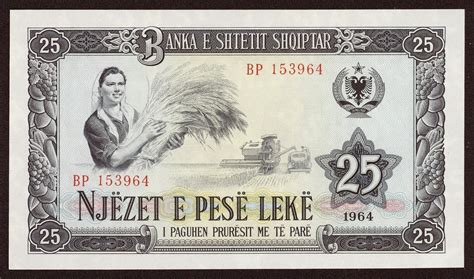 Albania 25 Lek banknote 1964|World Banknotes & Coins Pictures | Old Money, Foreign Currency ...