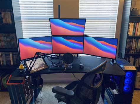 Finished putting together my 4-monitor setup this week! This is the ...