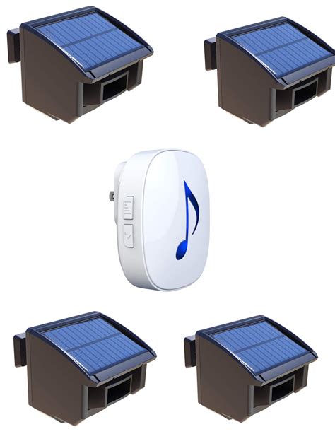 Htzsafe Solar Wireless Driveway Alarm System-1/4 Mile Long Transmission ...