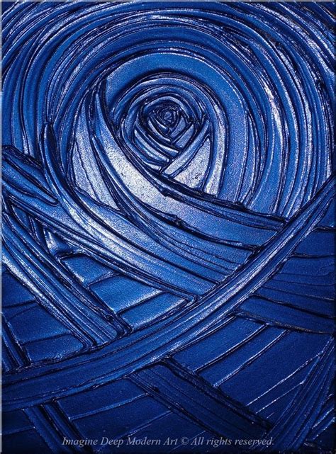 Blue Painting Indigo Royal Navy Blue by ImagineDeepModernArt