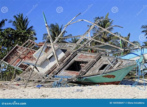 Damage after Typhoon editorial photography. Image of destruction ...