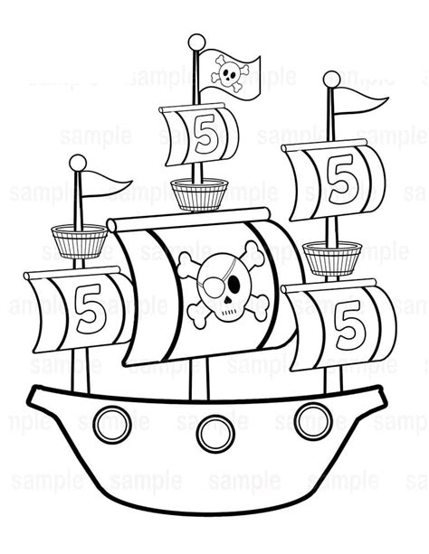 Coloriage Bateau Pirate Facile - télécharger et imprimer gratuit sur ...