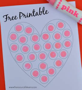 Heart Do a Dot Worksheet - The Resourceful Mama