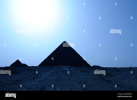 sunrise at the Pyramids of giza, Giza Necropolis bordering what is now El Giza, cairo , egypt ...