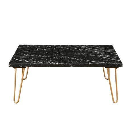 ACME FURNITURE Telestis Marble Top Granite/Marble Industrial Coffee Table in the Coffee Tables ...