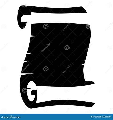 Black-and-white scroll stock vector. Illustration of retro - 17351856