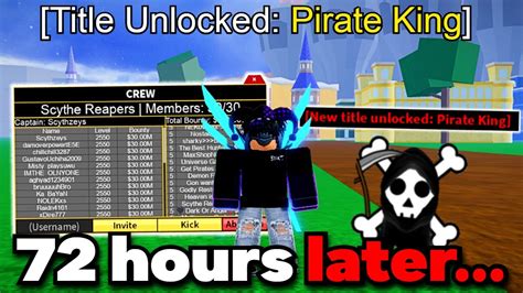 Obtaining The 0.1% PIRATE KING Title In ONE VIDEO... (Blox Fruits ...