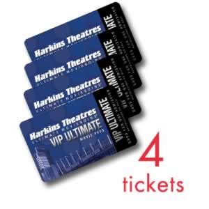 Item: Harkins Theatres: 4-Pack of Unrestricted Ultimate VIP Movie Tickets - Abenity Store