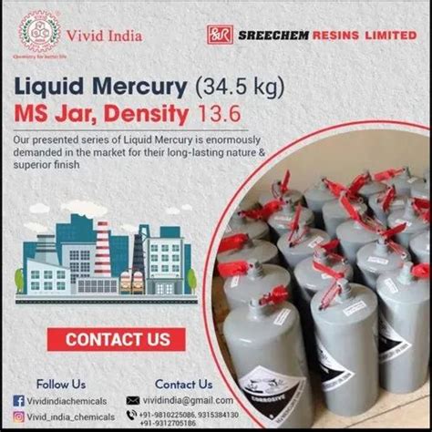 Liquid Mercury - 7439-97-6 Latest Price, Manufacturers & Suppliers