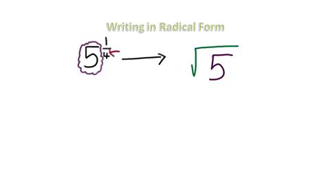 Writing in Radical Form - YouTube