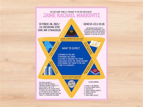 Bat Mitzvah Program Template