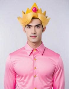 Male Princess Peach Cosplay. Face Swap. Insert Your Face ID:959377