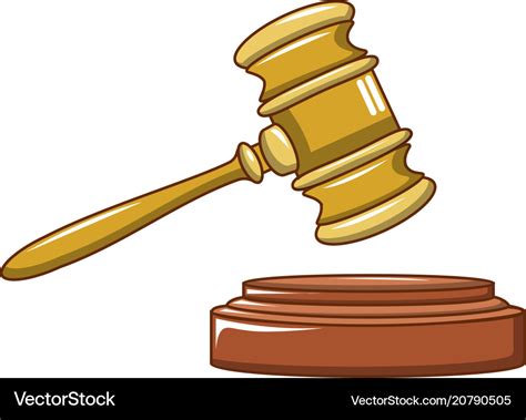 Wood judge gavel icon cartoon style Royalty Free Vector