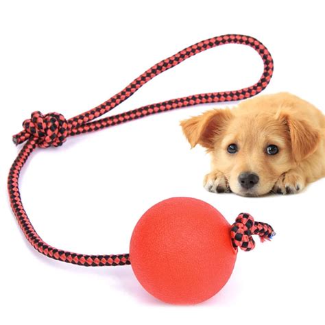 1pc Indestructible Dog Ball on a Rope for Pet Puppy Toys Tug Balls Pet Chew Toys GI971485-in Dog ...