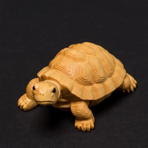 Wood Lucky Money Sea Turtle statue carving tortoise sculpture anilmals ...