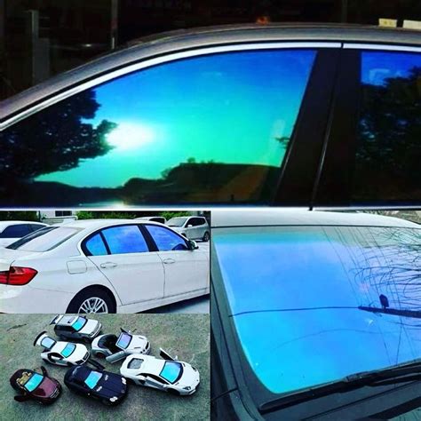 23% 20inch x 60inch Automobile Chameleon Window Tint Car side window blue window films ...