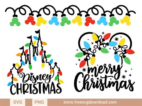 Mickey Christmas Lights SVG Bundle (FSD-K36) - Store Free SVG Download