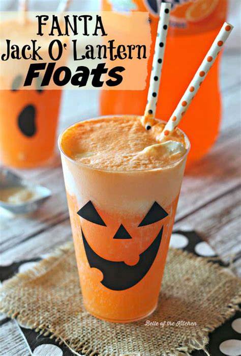 Fanta Jack O'Lantern Floats - Belle of the Kitchen