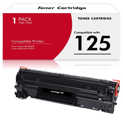 1-Pack Cartridge 125 Black Toner|Compatible for Canon 125 Toner Cartridge CRG125 used for Canon ...