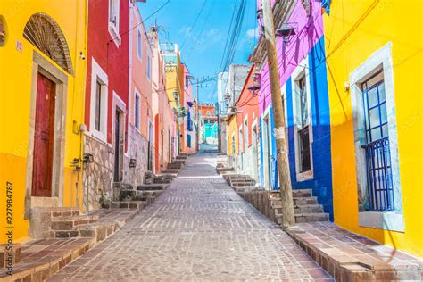 Colorful alleys and streets in Guanajuato city, Mexico Stock Photo | Adobe Stock