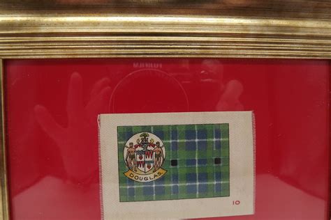 Douglas Clan Tartan framed Silk Antique | Etsy