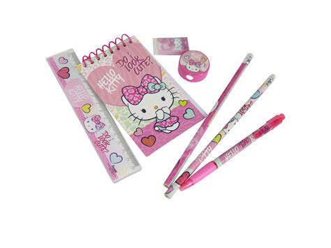 Hello Kitty Do I look Cute Stationery Set Open - Daiso Japan Middle East