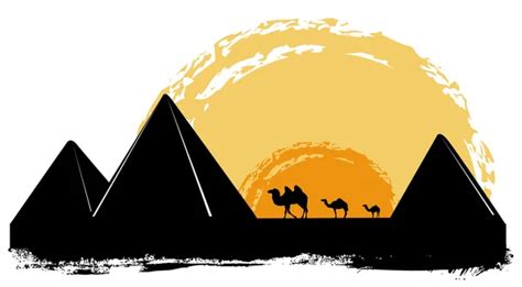 Pyramid silhouette — Stock Vector © bogalo #10852156