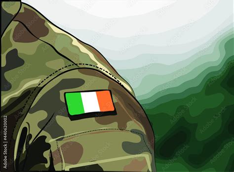 Flag of Ireland on soldier arm. Irish Army Stock Vector | Adobe Stock