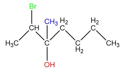 Draw the structure of 2-bromo-3-methyl-3-heptanol. | Quizlet