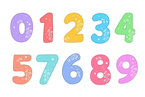 Premium Vector | Cute funny numbers set