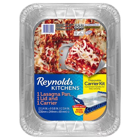 Reynolds Kitchens Disposable 13 x 9 Lasagna Pan with Lid and Carrier - Shop Bakeware at H-E-B