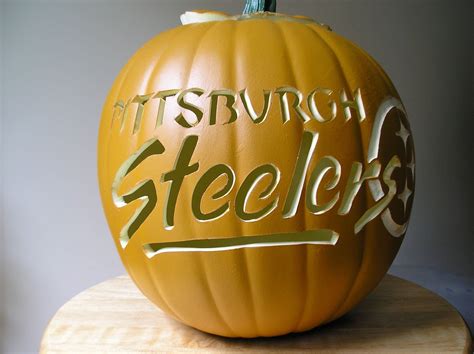 Pittsburgh Steelers Carved Orange Pumpkin by purpleinkgraphics, $40.00 ...