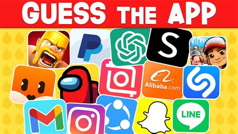 Guess The App Logo In 5 Seconds | 50 Famous Apps In The World | Logo ...