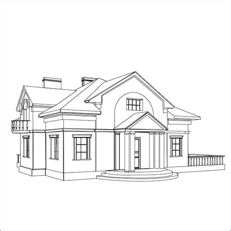 Premium Vector | A doodle house sketch design on white background