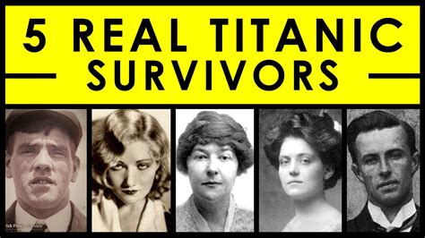 5 Real Titanic Survivors & Their Stories | Titanic survivors, Real ...