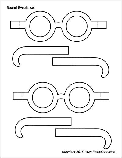 Round Eyeglasses Templates | Free Printable Templates & Coloring Pages ...