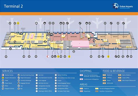 Dubai airport terminal 2 map - Dubai terminal 2 map (United Arab Emirates)