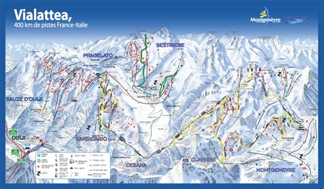 plan des pistes Montgenèvre