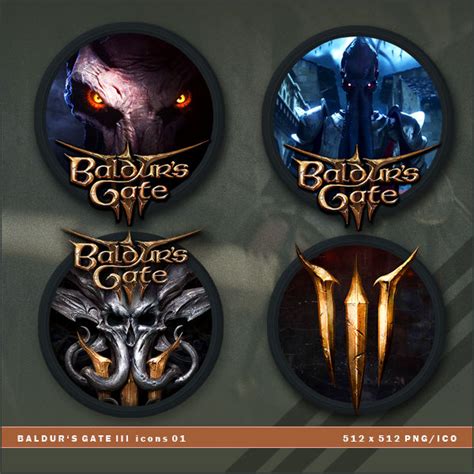 Baldur's Gate III icons 01 by BrokenNoah on DeviantArt