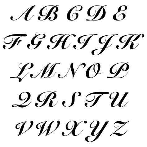 7 best images of fancy letter stencils free printable free printable - beautiful nice cursive ...