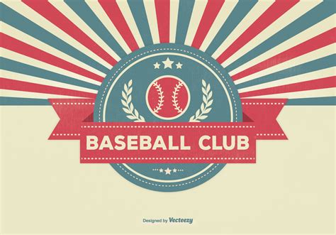 Retro Style Baseball Club Illustration - Download Free Vector Art ...