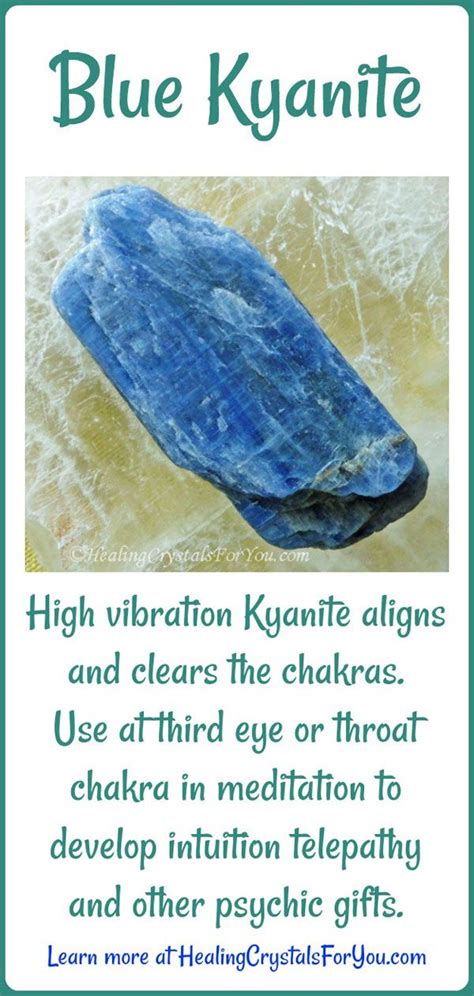 Blue Kyanite High Vibration Stone Aligns & Clears Chakras | Healing ...