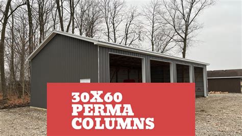 30x60 Pole Barn with Concrete Perma posts | Prevent Pole Rot - YouTube